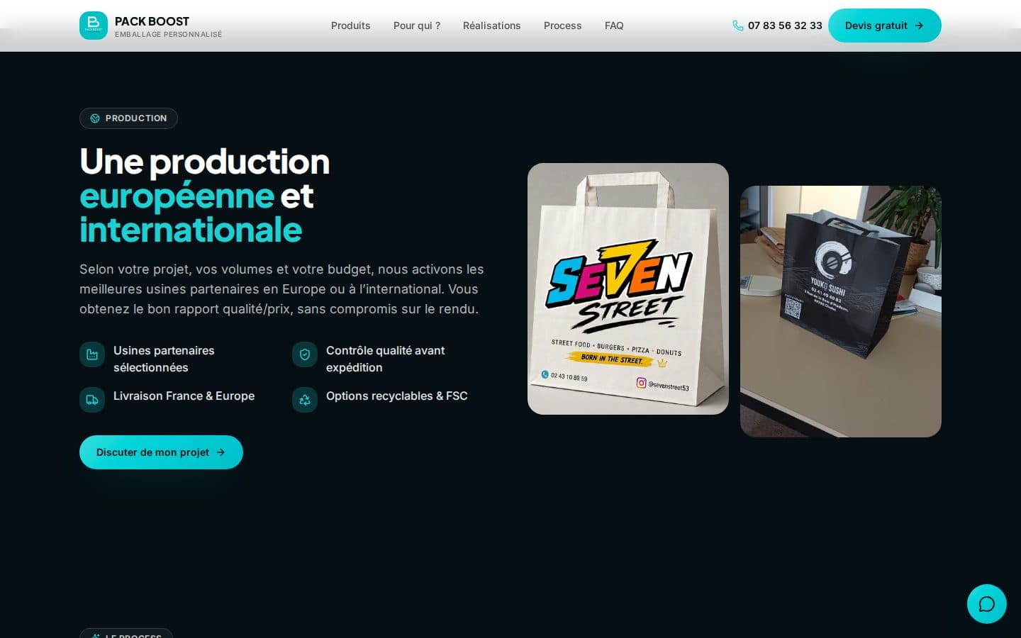 Section Production européenne et internationale