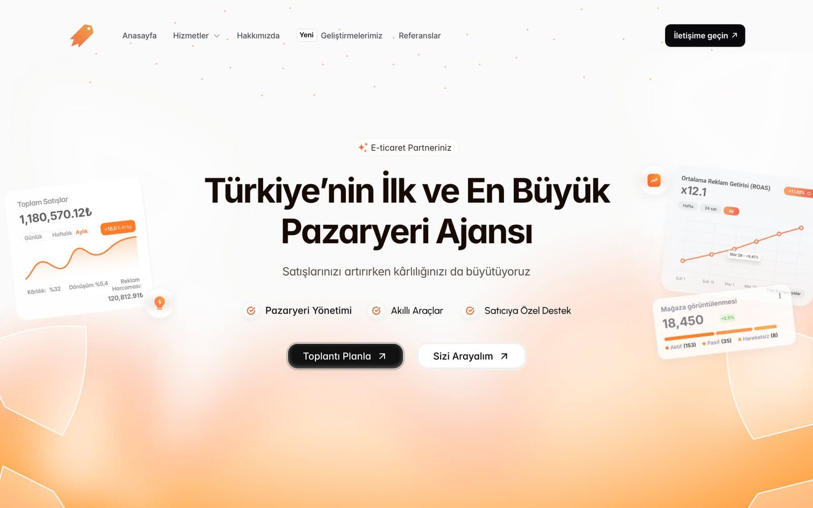 Page d’accueil du site Ticaretus